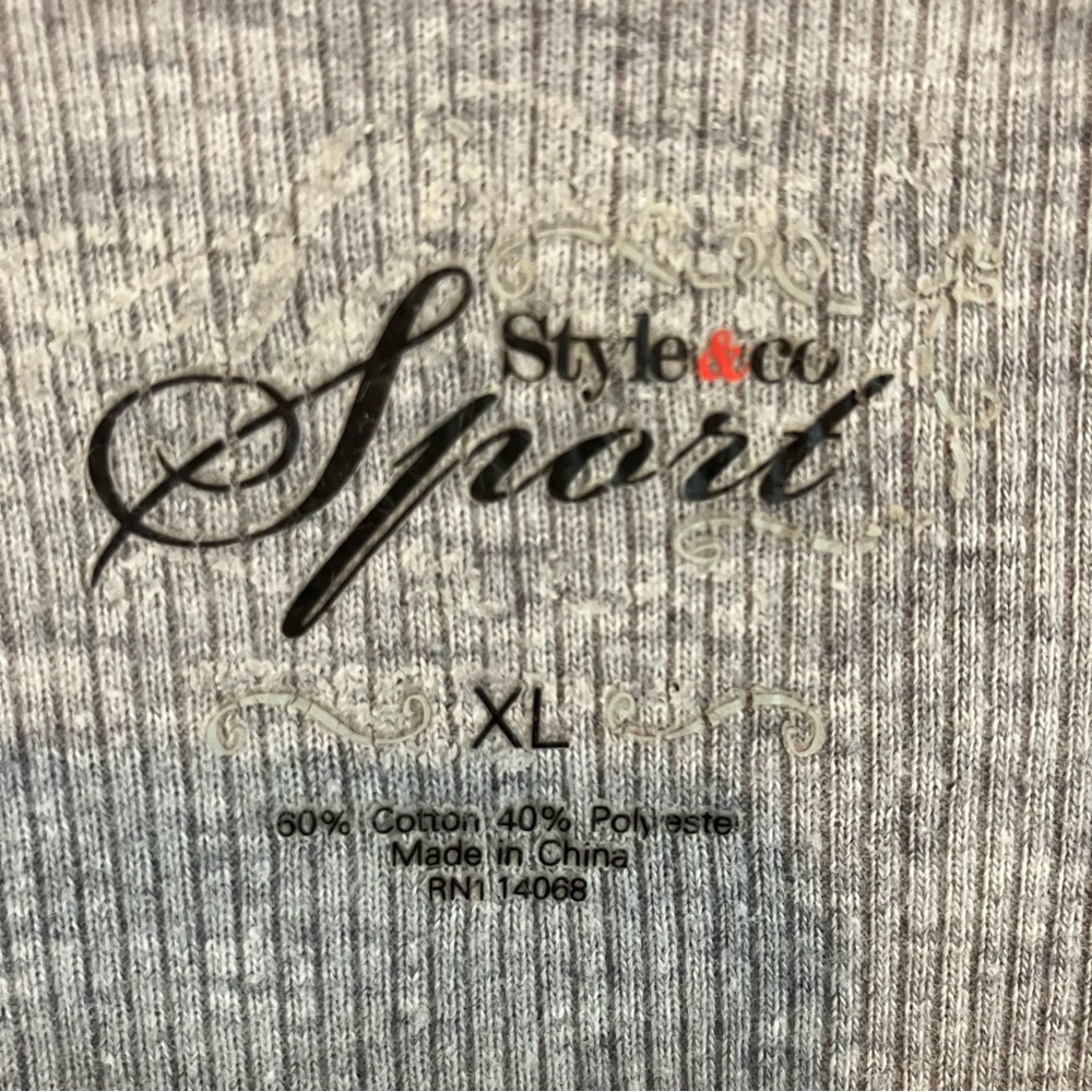 Style & Co. | 1/4 Buttoned Ribbed Top - Picture 5 of 8